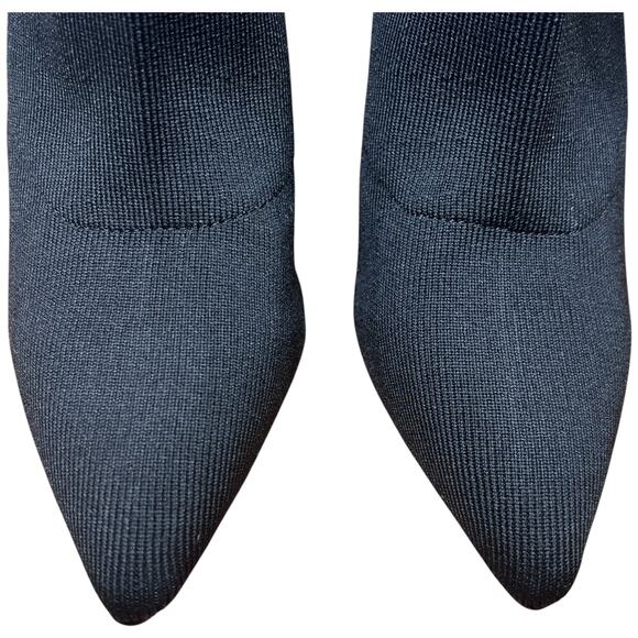 OLIVIA FERGUSON Women's Size 9 Black Heeled Knit Boots Mid Calf Pointed Toe - Picture 7 of 12